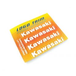 Logo-Trim 4R KAWASAKI (4er Set) mit 3M Technologie in WEISS