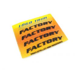 Logo-Trim 4R FACTORY (4er Set) mit 3M Technologie in SCHWARZ-METALLIC
