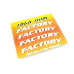 Logo-Trim 4R FACTORY (4er Set) mit 3M Technologie in WEISS