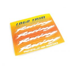 Logo-Trim 4R RACING (4er Set) mit 3M Technologie in WEISS