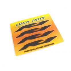 Logo-Trim 4R R1 (4er Set) mit 3M Technologie in SCHWARZ-METALLIC