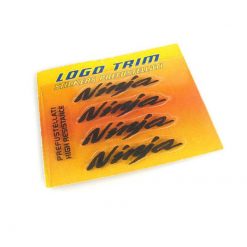 Logo-Trim 4R NINJA (4er Set) mit 3M Technologie in SCHWARZ-METALLIC