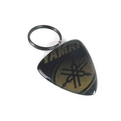 Schlüsselanhänger 4R 3D KEY SHIELD in GLITER-GOLD mit YAMAHA Logo