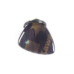 Schlüsselanhänger 4R 3D KEY SHIELD in CARBON-GOLD mit KAWASAKI Logo