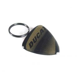 Schlüsselanhänger 4R 3D KEY SHIELD in GLITER-GOLD mit DUCATI Logo