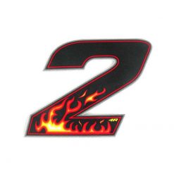 Sticker 4R RACING Nr.: 2 Flame-Farben (100 x 140mm)