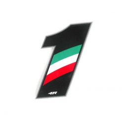 Sticker 4R RACING Nr.: 1 Italy-farben (100 x 140mm)