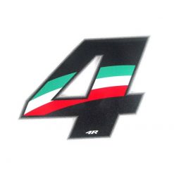 Sticker 4R RACING Nr.: 4 Italy-farben (100 x 140mm)