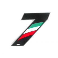 Sticker 4R RACING Nr.: 7 Italy-farben (100 x 140mm)