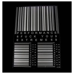 Sticker-Set 4R SPORT CODE (Set à 3 Stück) in SILBER (35 x 25cm)