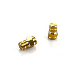 Ventildeckel TUN (Paar) mit Sechskant in Alu-Gold