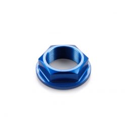 Lenkkopfmutter XBIKE aus ALU in BLAU M28x1mm zu Kawasaki/Suzuki/Yamaha