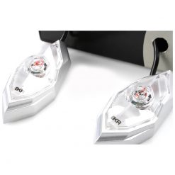 Blinker BKR (Paar) EYE-SHOT in SILBER mit LED (Metallgehäuse) selbstkleben