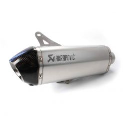 Auspuff AKRAPOVIC STREET LEGAL (SLIP-ON) in TITAN mit CARBON-ENDCAP zu Pia