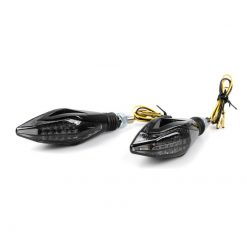 Blinker CHAFT (Paar) DRAGON LED in Schwarz mit getöntem Glas (E-Homologier