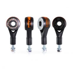 Blinker CHAFT (Paar) SHERMAN LED in Schwarz mit weissem Glas (E-Homologier