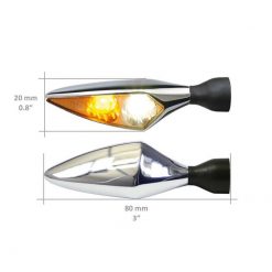 Blinker Kellermann (1 Stück) RHOMBUS PL in chrom/weiss (Montage: vorne rec