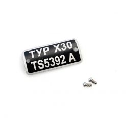 Typenschild X30 TS 5392 A