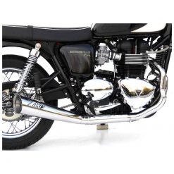 Auspuff ZARD SPORT - LOW POSITION (2 in 1) in Inox zu Triumph (CH- Homolog