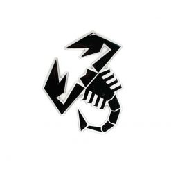 Sticker ABARTH 3D SCORPIONE NERO (Höhe: 12cm)