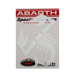 Sticker ABARTH SCORPIONE in WEISS (12cm)