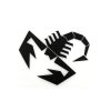 Sticker ABARTH SCORPIONE in SCHWARZ (12cm)