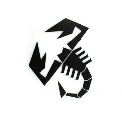 Sticker ABARTH SCORPIONE in SCHWARZ (16cm)