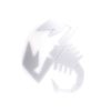 Sticker ABARTH SCORPIONE in SILBER (16cm)