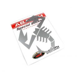 Sticker ABARTH SCORPIONE in SILBER (24cm)