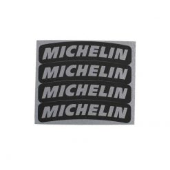 Reifen- Sticker 4R MICHELIN (Set a' 4 Stück) in SILBER fluoreszierend/refl