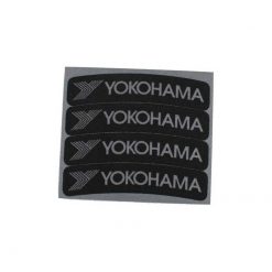 Reifen- Sticker 4R YOKOHAMA (Set a' 4 Stück) in SILBER fluoreszierend/refl