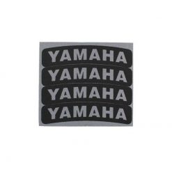 Reifen- Sticker 4R YAMAHA (Set a' 4 Stück) in SILBER fluoreszierend/reflek