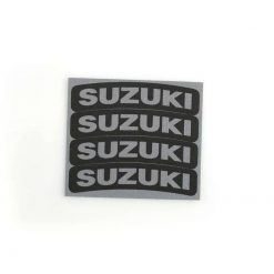 Reifen- Sticker 4R SUZUKI (Set a' 4 Stück) in SILBER fluoreszierend/reflek