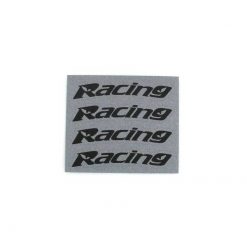 Reifen- Sticker 4R RACING (Set a' 4 Stück) in SILBER fluoreszierend/reflek