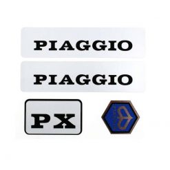 Sticker-Set 4R PIAGGIO CIAO PX (120 x 110mm) in Schwarz/Silber