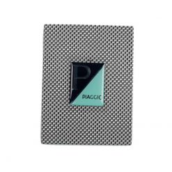 Sticker 4R PIAGGIO (42 x 35mm) aus Silikon in Schwarz/Silber