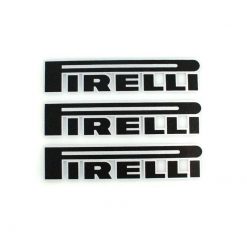Sticker-Set 4R PIRELLI (10 x 12cm) in Schwarz/Silber