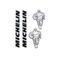 Sticker-Set 4R MICHELIN (10 X 12cm) in Schwarz/Silber
