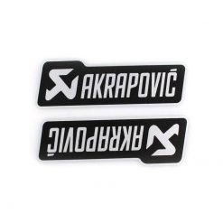 Sticker-Set 4R AKRAPOVIC (10 x 12cm) in Schwarz/Silber