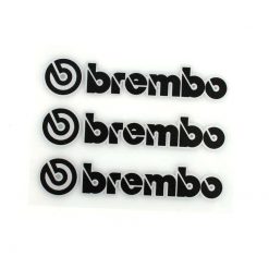 Sticker-Set 4R BREMBO (10 x 12cm) in Schwarz/Silber