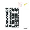 Sticker-Set 4R KAWASAKI (35 x 25cm) in Weiss