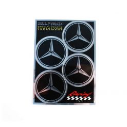 Sticker-Set 4R MERCEDES (Ø 48mm - 130 x 95mm)