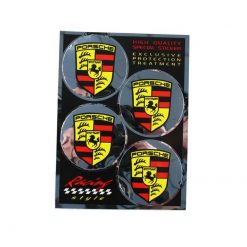 Sticker-Set 4R PORSCHE (Ø 48mm - 130 x 95mm)