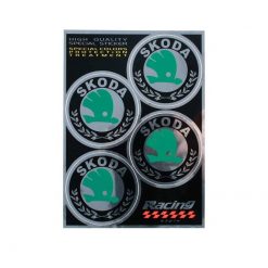 Sticker-Set 4R SKODA (Ø 48mm - 130 x 95mm)