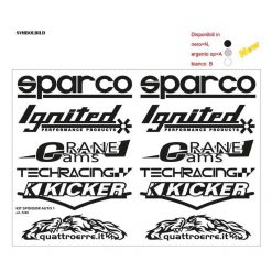 Sticker-Set 4R SPONSOR 1 (35 x 25cm) in SCHWARZ