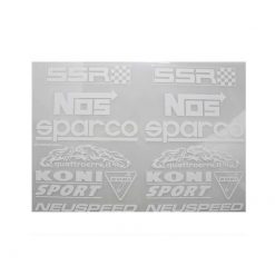 Sticker-Set 4R SPONSOR 2 (35 x 25cm) in WEISS