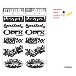 Sticker-Set 4R SPONSOR 4 (35 x 25cm) in SILBER