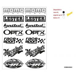 Sticker-Set 4R SPONSOR 4 (35 x 25cm) in SCHWARZ