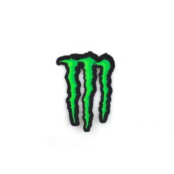 Sticker-Set 4R MONSTER ENERGY GESTICKT (4 x 7.5cm) in SCHWARZ/GRÜN