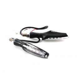 Blinker KOSO LED (Paar) in Schwarz-Matt mit weissem Glas (94 x 20 x 25mm)